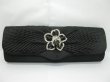 1Pc Black Satin Pleated Evening Handbag Wedding Clutch Bag (image for) 1Pc Black Satin Pleated Evening Handbag Wedding Clutch Bag