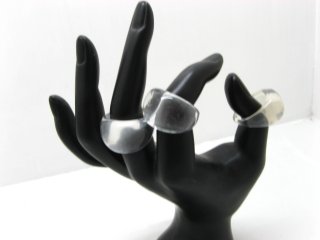 100 Crystal plastic Rings (image for) 100 Crystal plastic Rings