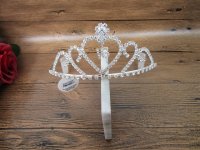 6Pcs Romantic Bridal Crown Crystal Hair Pin Headpiece