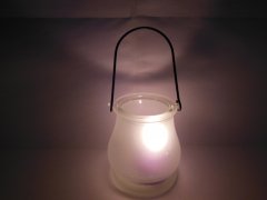 (image for) 10Pcs White Frosted Hanging Glass Tea Light Holder Wedding Favor