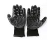 (image for) 2Pairs Silica Gel Pet Dog Cat Grooming Glove Moulting Shedding H