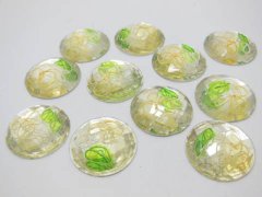 (image for) 100 Round Flatback Resin Beads Rhinestone Craft Embellishment
