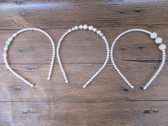 1Pc Elegant Simulated Pearl Beaded Hairband Headband 1Pc Elegant Simulated Pearl Beaded Hairband Headband