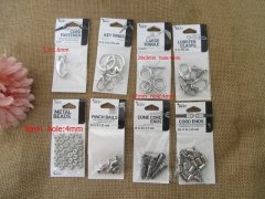 (image for) 12Sheets Assorted Metal Part Finding Accessory for DIY Jewellery