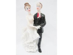 (image for) 10X Embrace Bride & Groom Wedding Cake Decoration