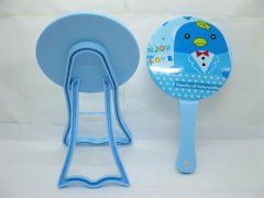 1Set X 2Pcs Blue Handheld & Stand Single Side Makeup Mirror 1Set X 2Pcs Blue Handheld & Stand Single Side Makeup Mirror