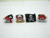 50 Fancy Dress Rubber Pirate Skull Rings Assorted