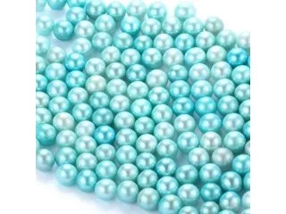 1000 Blue Round Simulate Pearl Loose Beads 8mm