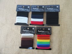 1Sheet X 18Pcs Colorful Hairbands Hair Elastic Rubber Band