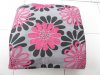 2Pcs HQ Fuschia Flower Hemp Pillow Cushion Covers 43cm