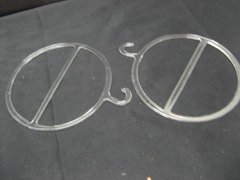 80 Bulk Round Clear Plastic Hook Hanger for Towel dis-ph3