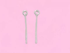 20pcs Pure 925.Sterling silver eye pin 20mm