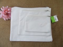 3Sets 3in1 Creative DIY Plain Canvas Pen & Pencil Bag 3 Sizes 3Sets 3in1 Creative DIY Plain Canvas Pen & Pencil Bag 3 Sizes