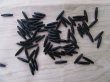 500g (870cs) Black Faux Rice Beads Loose Beads 6x27mm