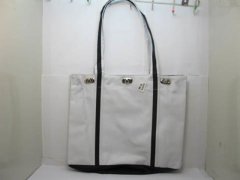 10Pcs White Canvas Shoulder Bags w/Inside Zip Lock 10Pcs White Canvas Shoulder Bags w/Inside Zip Lock