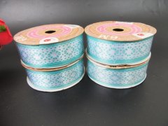 12Rolls X 6M Printed Light Blue Satin Ribbon 25mm Wide 12Rolls X 6M Printed Light Blue Satin Ribbon 25mm Wide