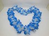 12 Blue Hawaiian Dress Party Flower Leis/Lei