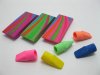 24Sheets X 21Pcs Novelty Shaped Erasers Mixed Colour