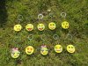 20Pcs Smile Face Emoji Keyrings Key Ring Key Chain Assorted