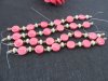 12String Pink Ceramic Glass Beads Unfinished Bracelet Jewelry