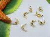 200pcs Gold Plated Double Loop Bead Tips