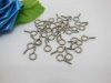 1000 Nickel Screw Eye Bails for Top Drilled Findings 13.5x6.7mm