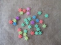 1200 Colorful Snowflake Shaped Plastic Beads DIY Jewellery Makin