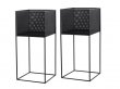 1Pc Square Black Mesh Modern Flower Plant Display Stand Holder