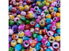 250Gram (630Pcs) Loose Round Beads Pony Beads Mixed Color