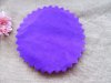 100 Purple Scalloped Edge Tulle Round Circles Wedding Favor