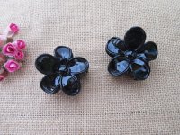 6Pcs Black Flower Hair Clamp Clip Barette Hair Accessories