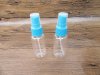 12Pcs Transparent Barber Comestic Spray Bottle 30ml Blue Lid