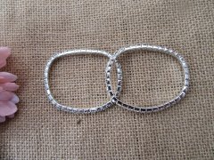 12Pcs Elastic Sparkling Rhinestone Bracelet Women's Jewellery