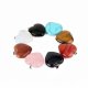 50 Charms Gemstone Heart Beads Pendants Wholesale Assorted