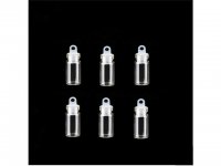 200Sets MINI Empty Glass Bottle w/Plastic Stopper 200Sets MINI Empty Glass Bottle w/Plastic Stopper