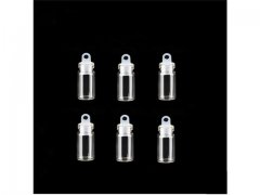 200Sets MINI Empty Glass Bottle w/Plastic Stopper