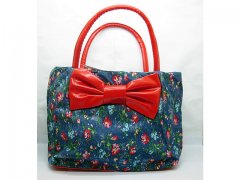 10 Tote Shoulder Handbag Bowknot on - Light Blue