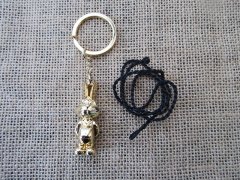 6Pcs Golden Plated Bunny Pendant Metal Key Ring with Box 6Pcs Golden Plated Bunny Pendant Metal Key Ring with Box