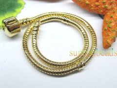 5Pcs 18K Golden Plated Bracelets Fit European Charms Bead 17cm 5Pcs 18K Golden Plated Bracelets Fit European Charms Bead 17cm