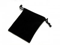 50Pcs Black Velvet Drawstring Gift Jewelry Pouches 10.5x10.5cm