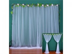 1X White Gauze Wedding Party Backdrop Curtain Drapes Background 1X White Gauze Wedding Party Backdrop Curtain Drapes Background