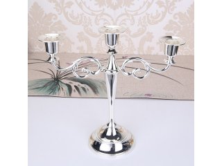 1Set Silver 3 Arms Candle Holder Candelabra Candlestick Wedding
