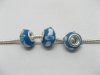 100 Blue Lampwork Glass European Beads pa-g28 100 Blue Lampwork Glass European Beads pa-g28
