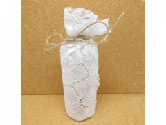 4X Glass Lace Message Bottles Vases Wedding Decorations 16.5cm H