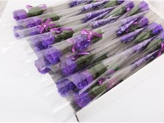 60Pcs Purple Bath Artificial Carnation Soap Flower Mother's Day 60Pcs Purple Bath Artificial Carnation Soap Flower Mother's Day