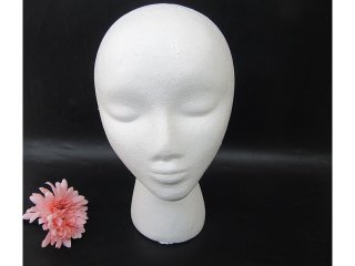 1Pc New White Female Foam Mannequin Head 29cm High