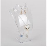 5Pcs Clear Acrylic Necklace Display Bust Stand 21cm High