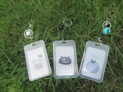 3Pcs Clear Certificate Identity Card Holder w/Keyring 3Pcs Clear Certificate Identity Card Holder w/Keyring