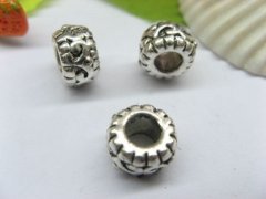 20pcs Tibetan Silver Small Flower Barrel Beads European Design 20pcs Tibetan Silver Small Flower Barrel Beads European Design