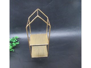 1Pc Golden MINI 2Tiers Cake Stands Holder Wedding Party Table De